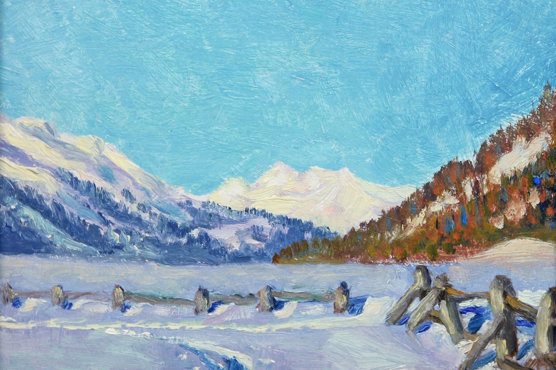 Jean Menni (1880–1954), Bei Bever mit Blick Richtung Unterengadin